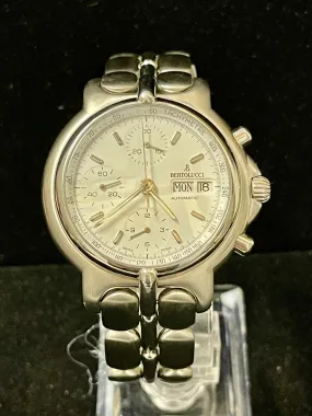 Bertolucci Jumbo Chrono Day/Date Feature SS Automatic Mens Watch- $14K APR w/COA