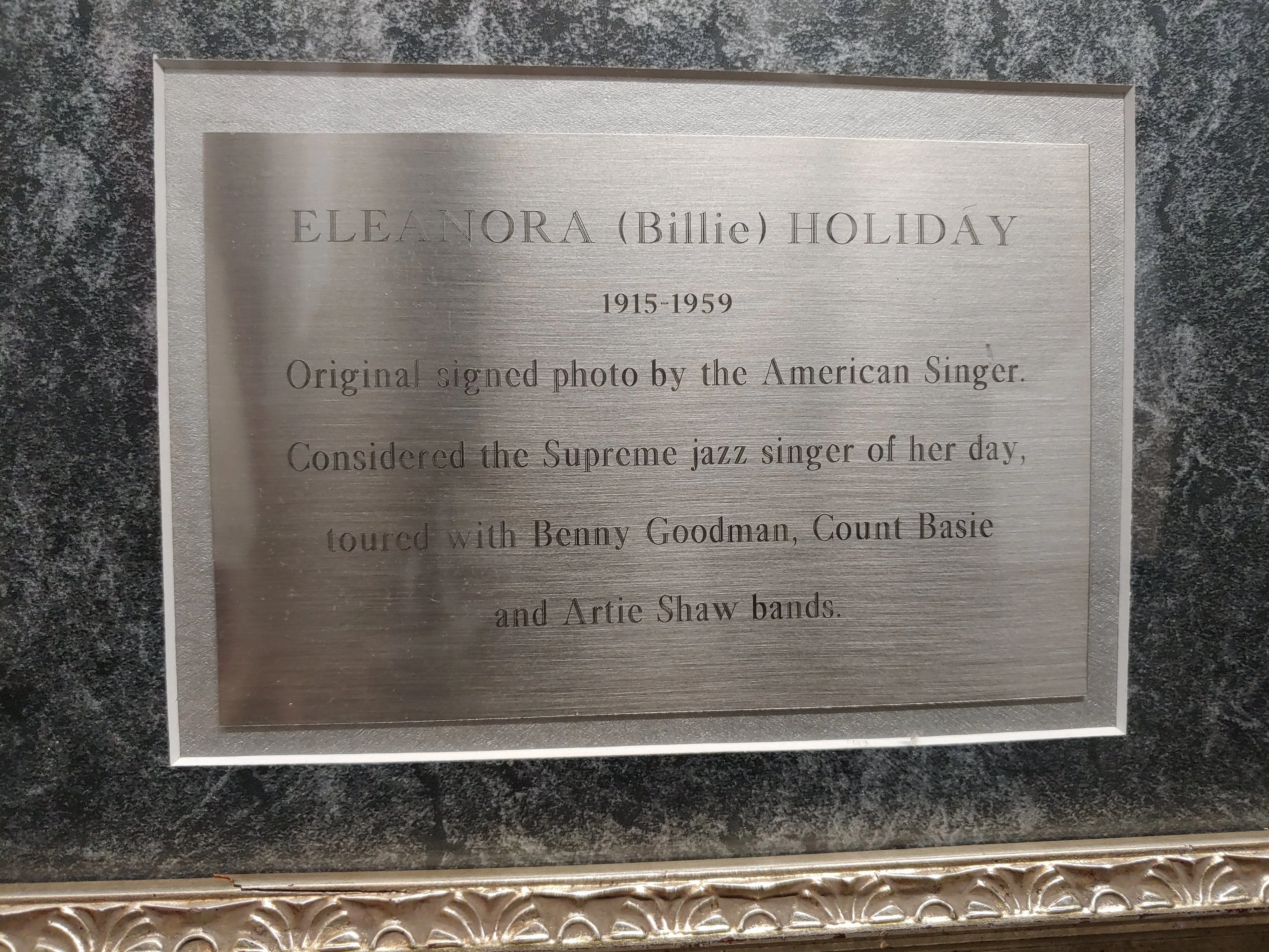 BILLIE HOLIDAY Original Vintage Autographed Headshot C.1950's - $4K APR w/ CoA!