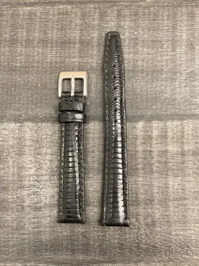 Black Alligator Padded Watch Strap - $450 APR VALUE w/ CoA! ✓