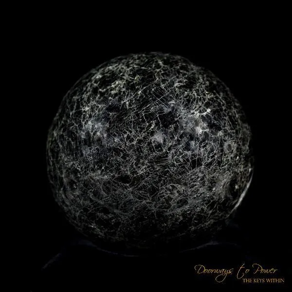 Black Tourmaline & Quartz Sphere 'Light in the Darkness'