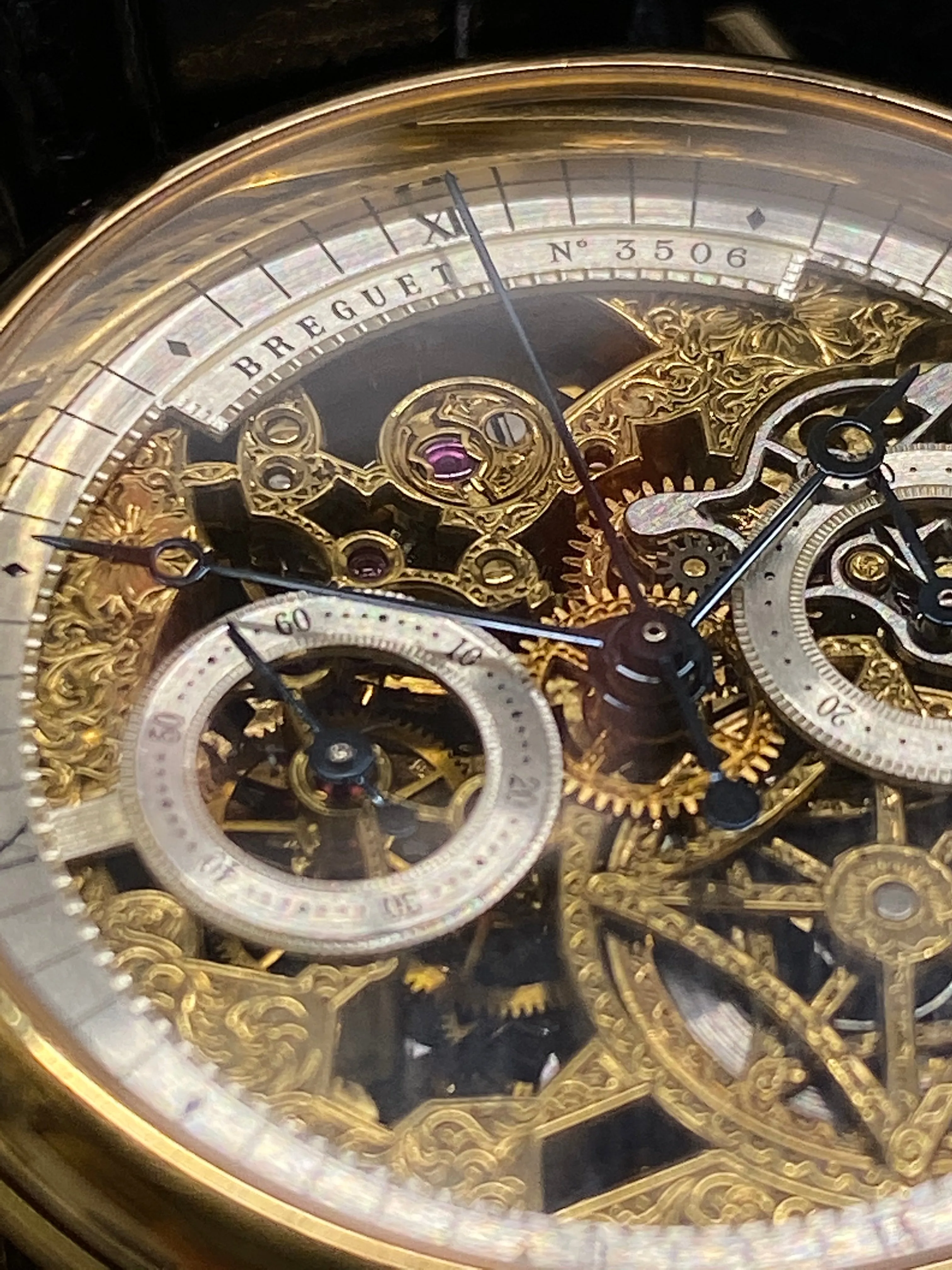 BREGUET Rare Limited Edition 18K Rose Gold Automatic Skeleton Chronograph Ref. #3235 - $200K Appraisal Value! ✓