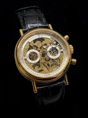 BREGUET Rare Limited Edition 18K Rose Gold Automatic Skeleton Chronograph Ref. #3235 - $200K Appraisal Value! ✓