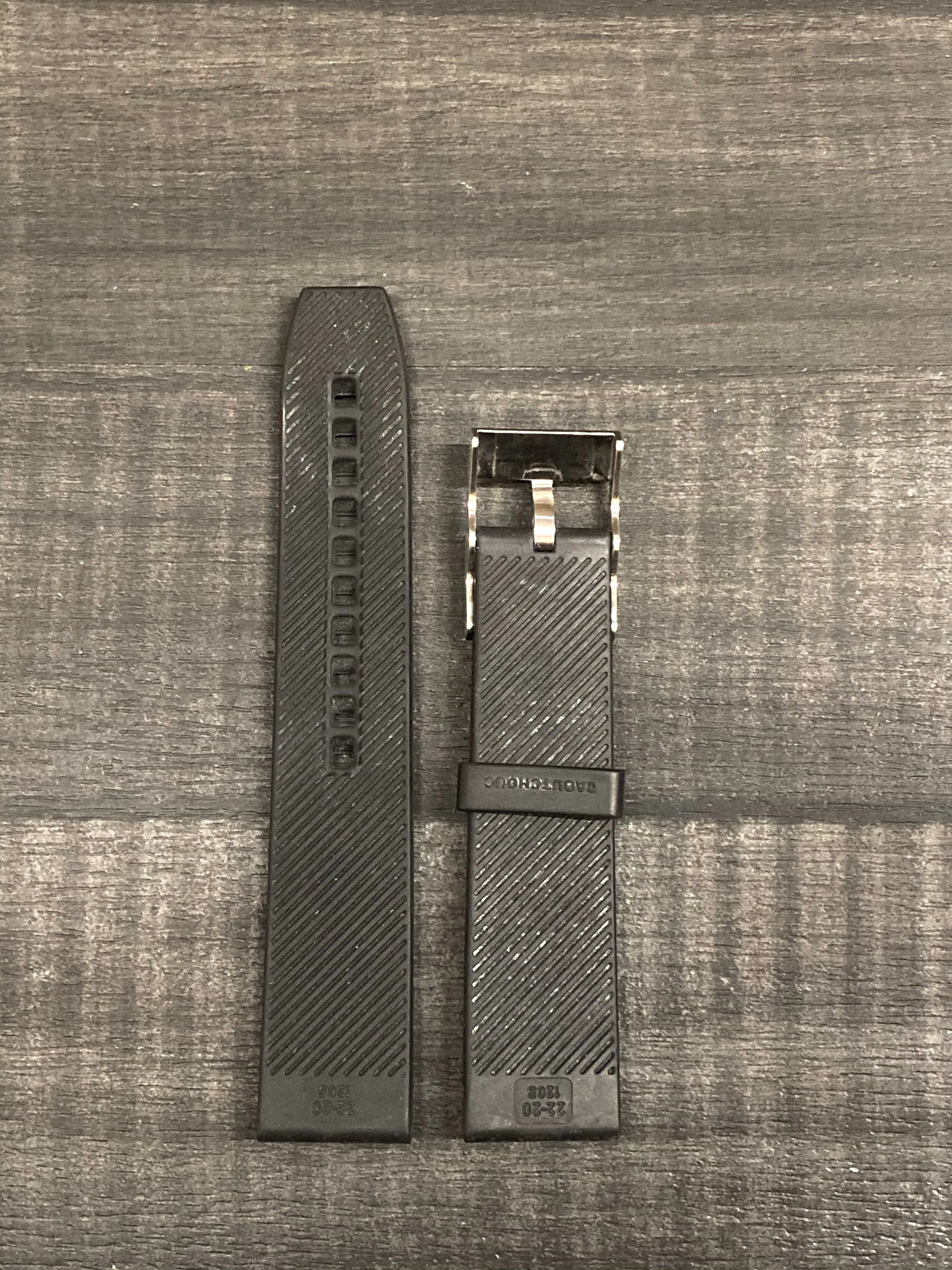 BREITLING Black Rubber Watch Strap  - $400 APR VALUE w/ CoA! ✓