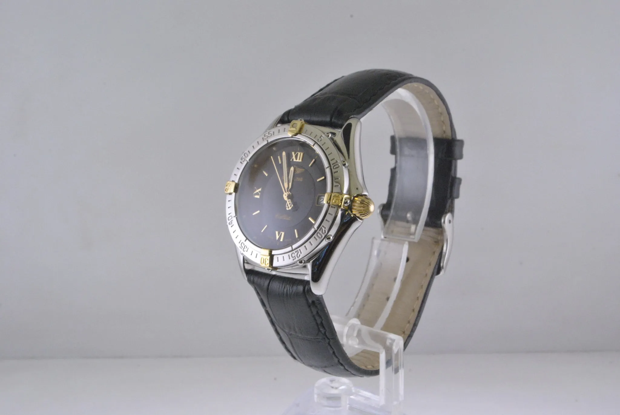 BREITLING Callisto Two-tone 18K YG / SS Wristwatch w/ Date Feature - $6K VALUE
