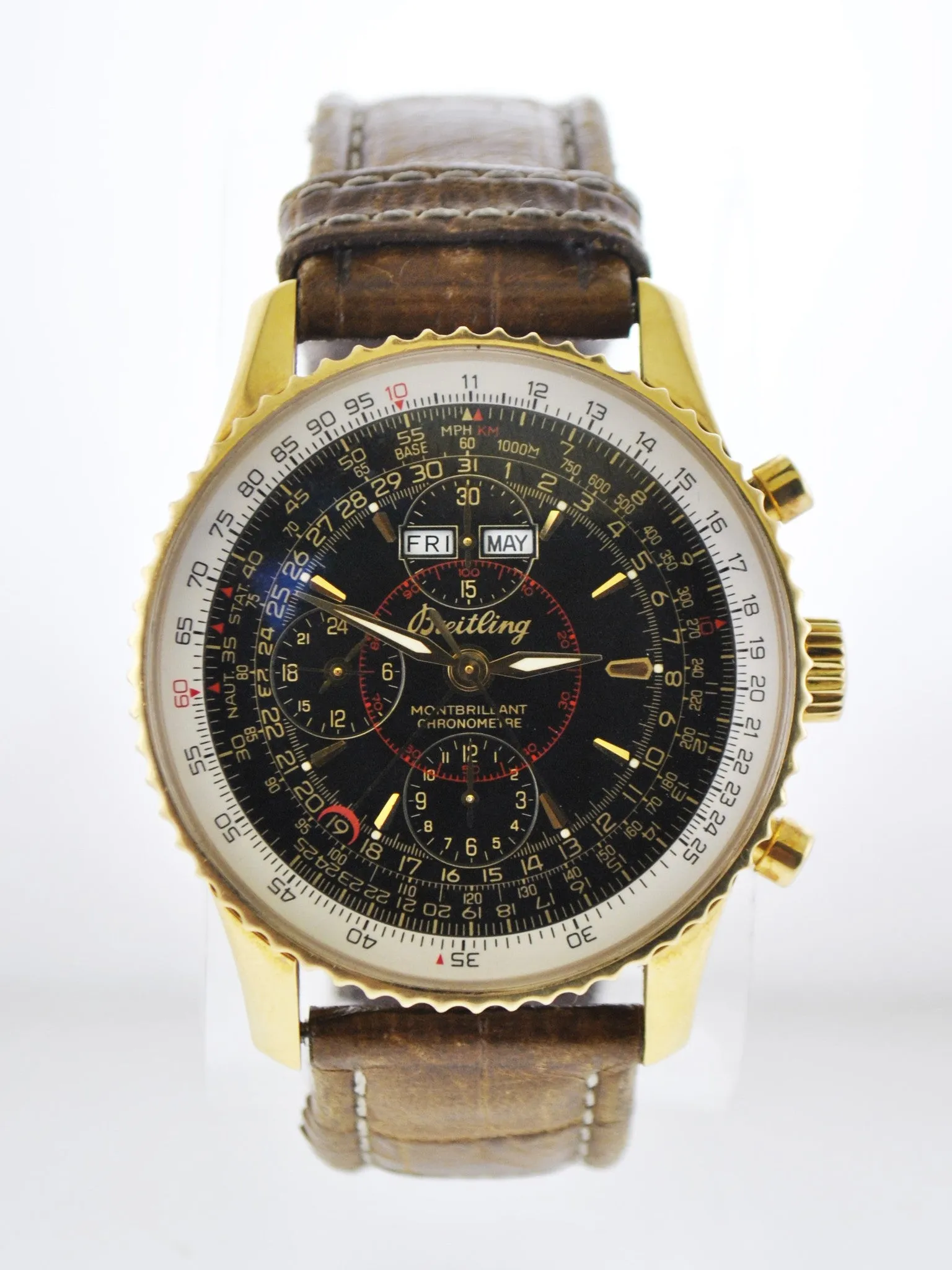 BREITLING Limited Edition Datora Montbrilliant 18KYG Chronometre w/ Annual Calendar - $50K VALUE