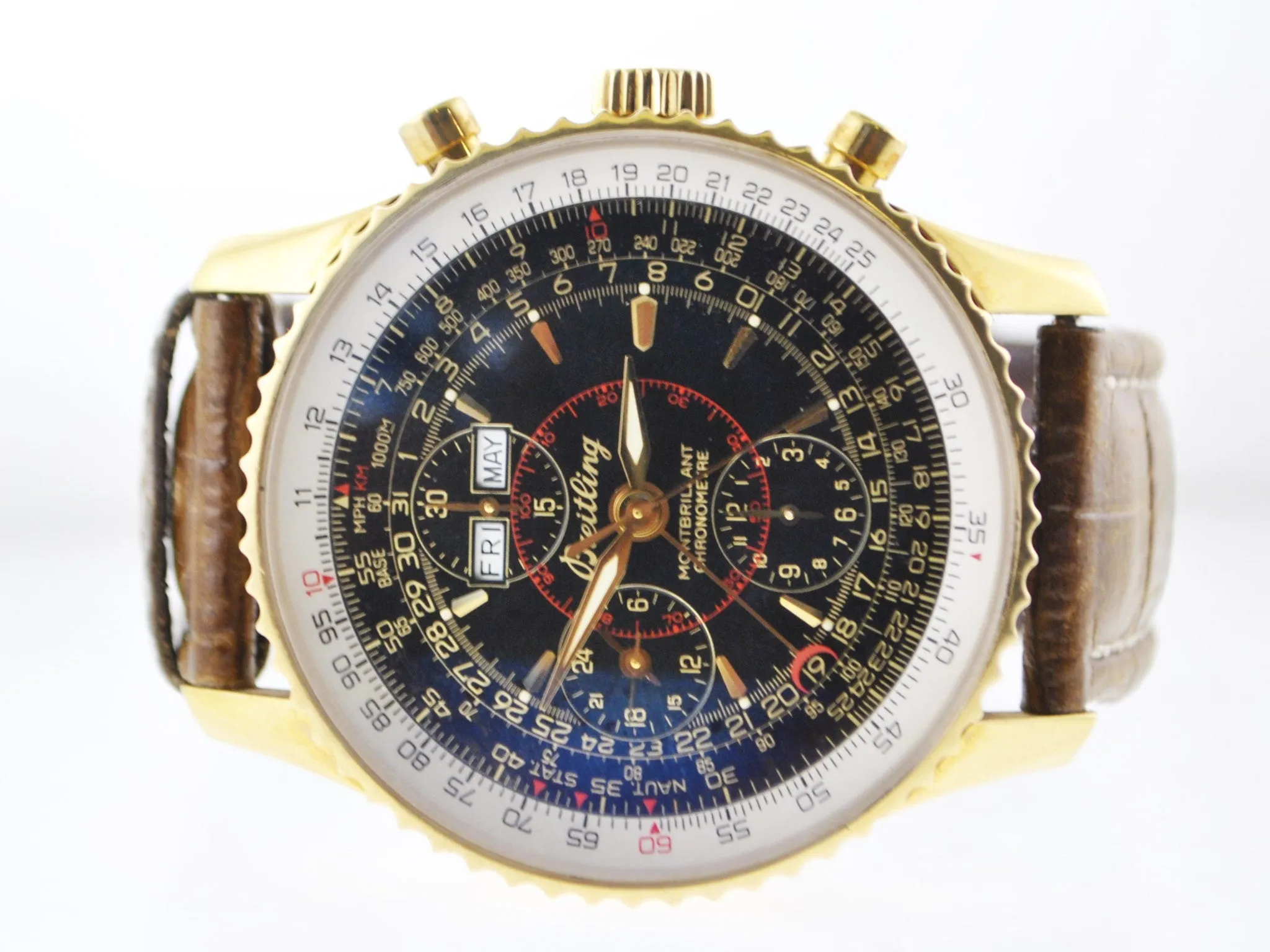 BREITLING Limited Edition Datora Montbrilliant 18KYG Chronometre w/ Annual Calendar - $50K VALUE