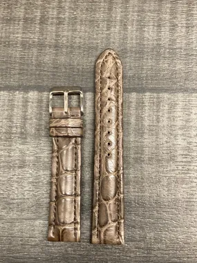 Brown Crocodile Padded Watch Strap - $750 APR VALUE w/ CoA! ✓