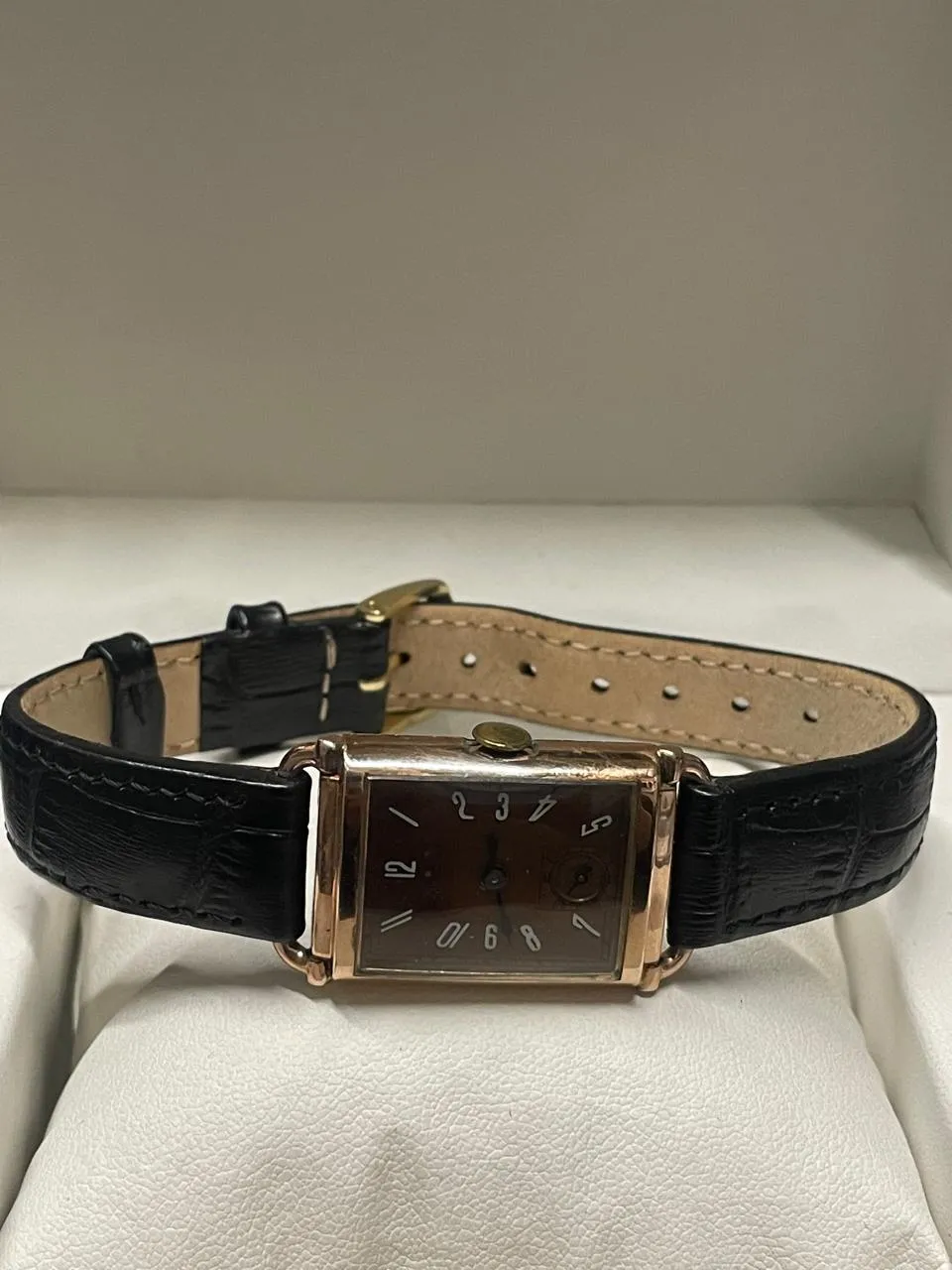 Bulova Vintage 1940s Rose Gold Tank Watch - Copper Dial, Rare - $10K APR w/ COA!