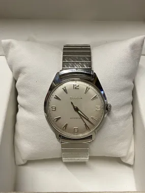 BULOVA Vintage 1950's SS Men's Wristwatch Rare Lovely Design - $5K APR w/ COA!!!