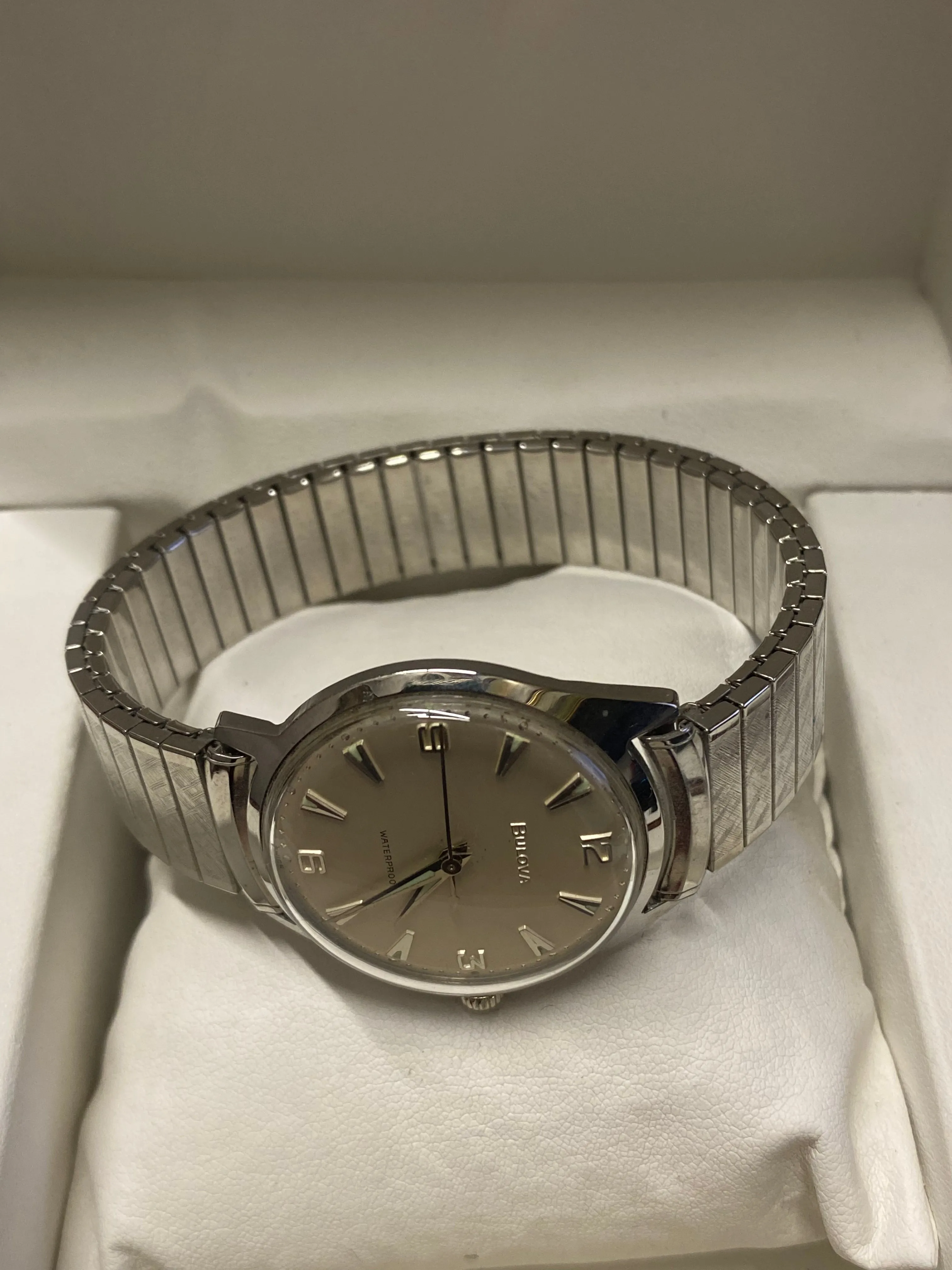 BULOVA Vintage 1950's SS Men's Wristwatch Rare Lovely Design - $5K APR w/ COA!!!
