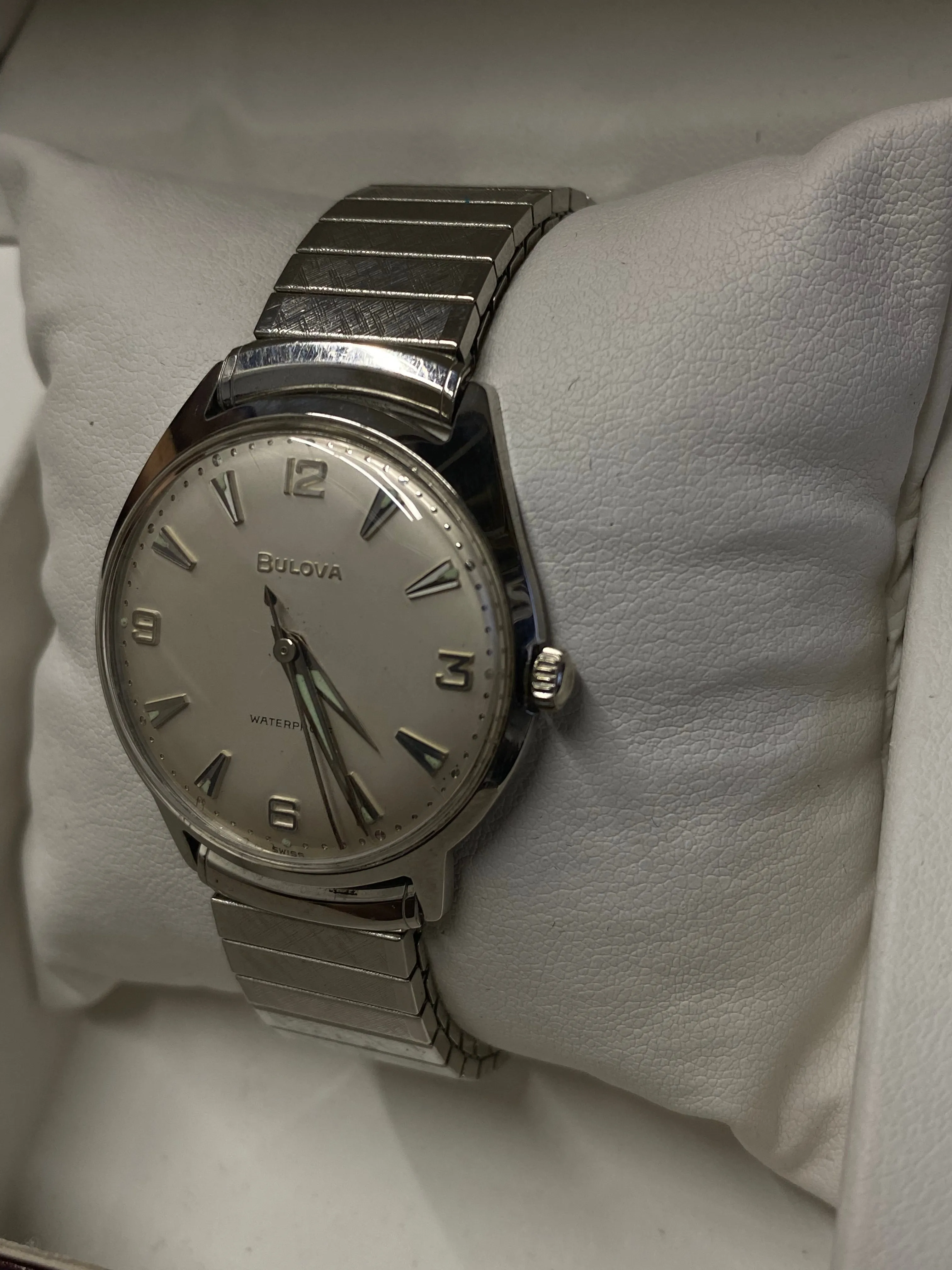 BULOVA Vintage 1950's SS Men's Wristwatch Rare Lovely Design - $5K APR w/ COA!!!