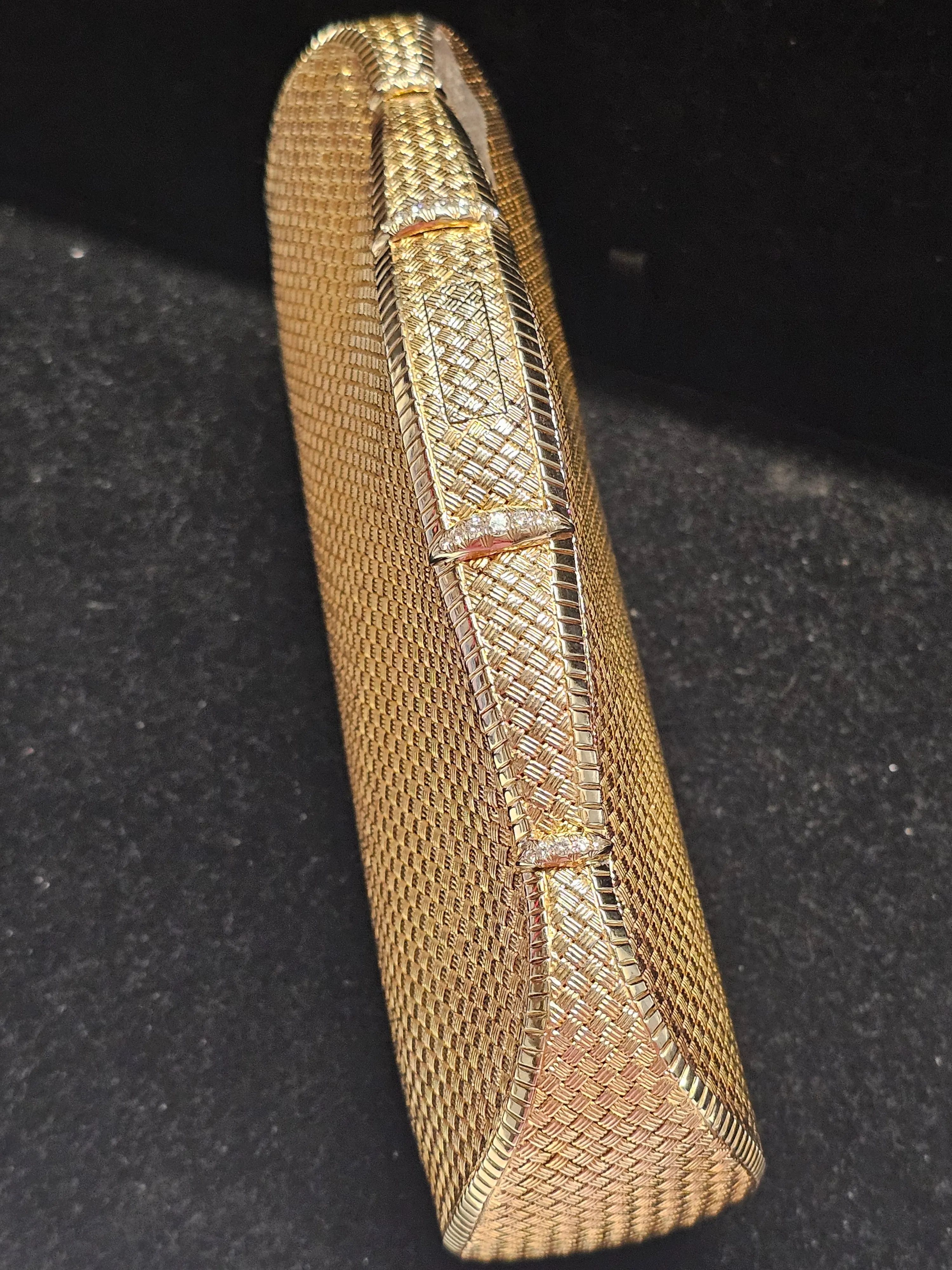 BVLGARI 1980s 12oz 18K Yellow Gold 24 EVS Dmnds  Ladies Handbag-$250K APR w CoA!