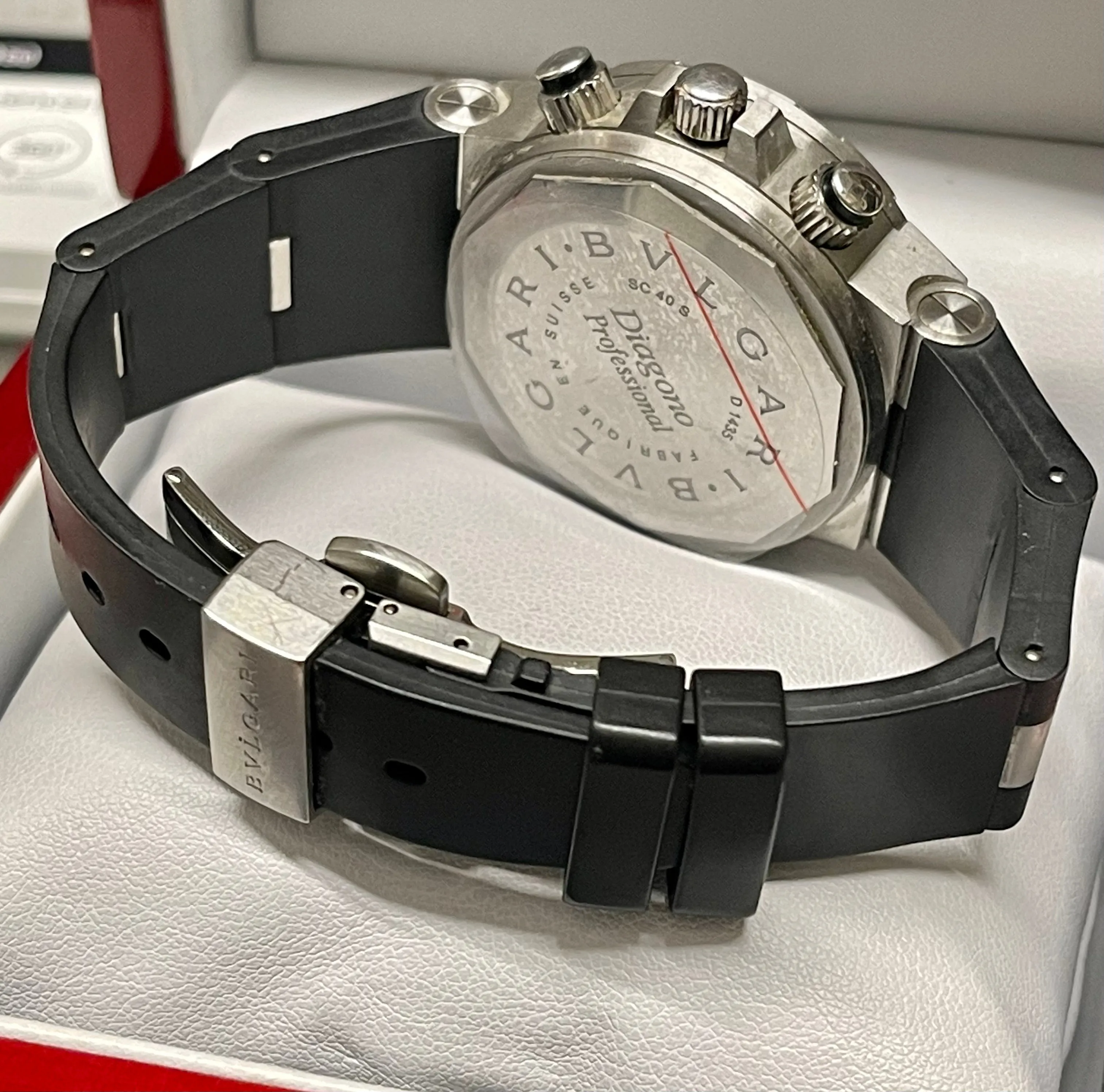 BVLGARI Diagono Scuba SC40S Flyback Chrono Brand New Mens Watch- $16K APR w/ COA