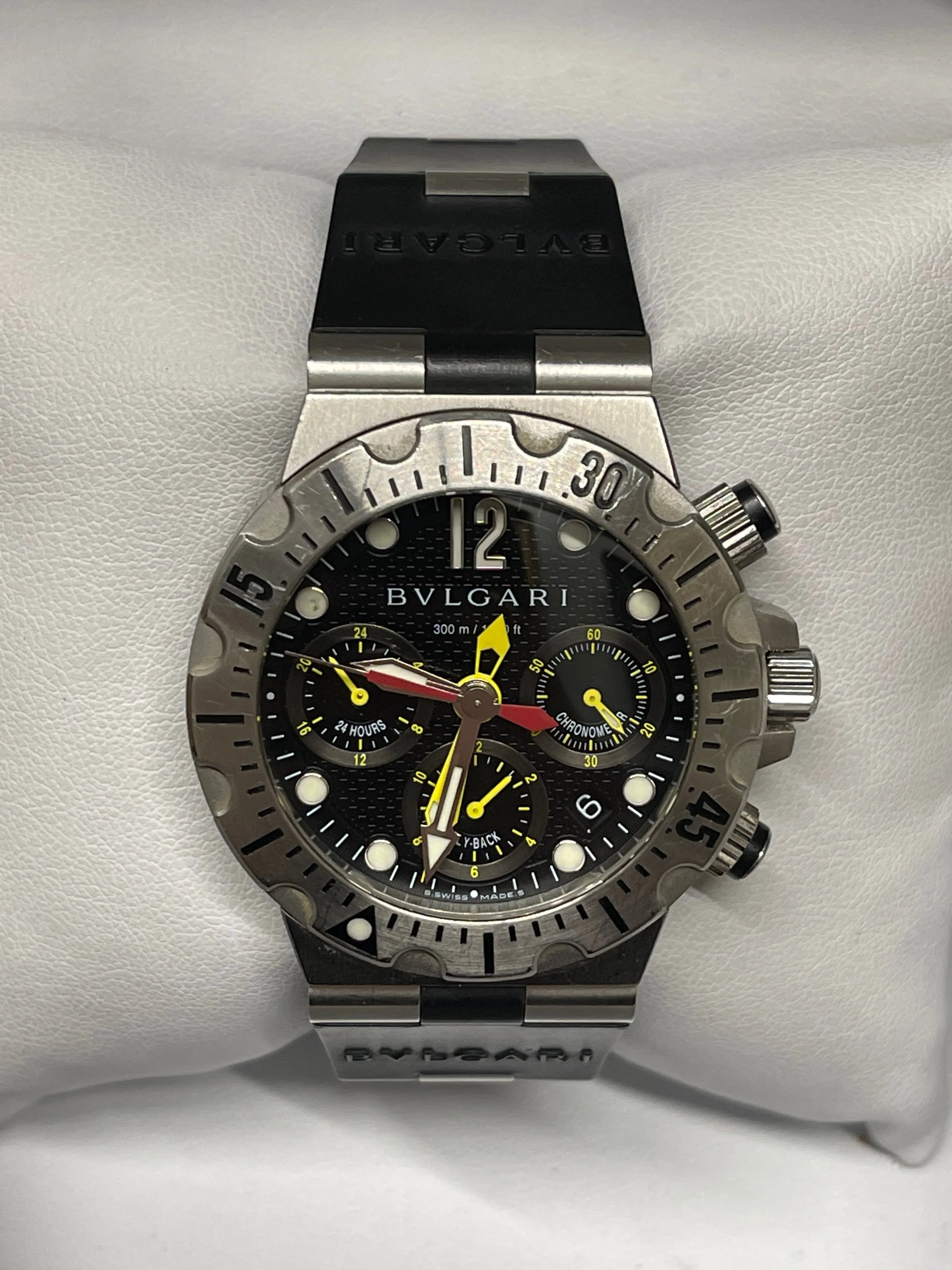 BVLGARI Diagono Scuba SC40S Flyback Chrono Brand New Mens Watch- $16K APR w/ COA