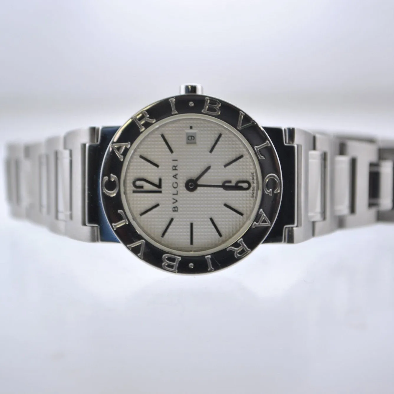 BVLGARI Diagono Women's SS w/ Silver Dial & Date Feature Watch - $8K APR w/ COA!