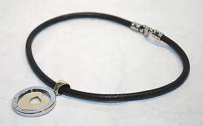 BVLGARI Genuine 18K Yellow Gold & Steel Heart Pendant with Original Cord - $3K VALUE