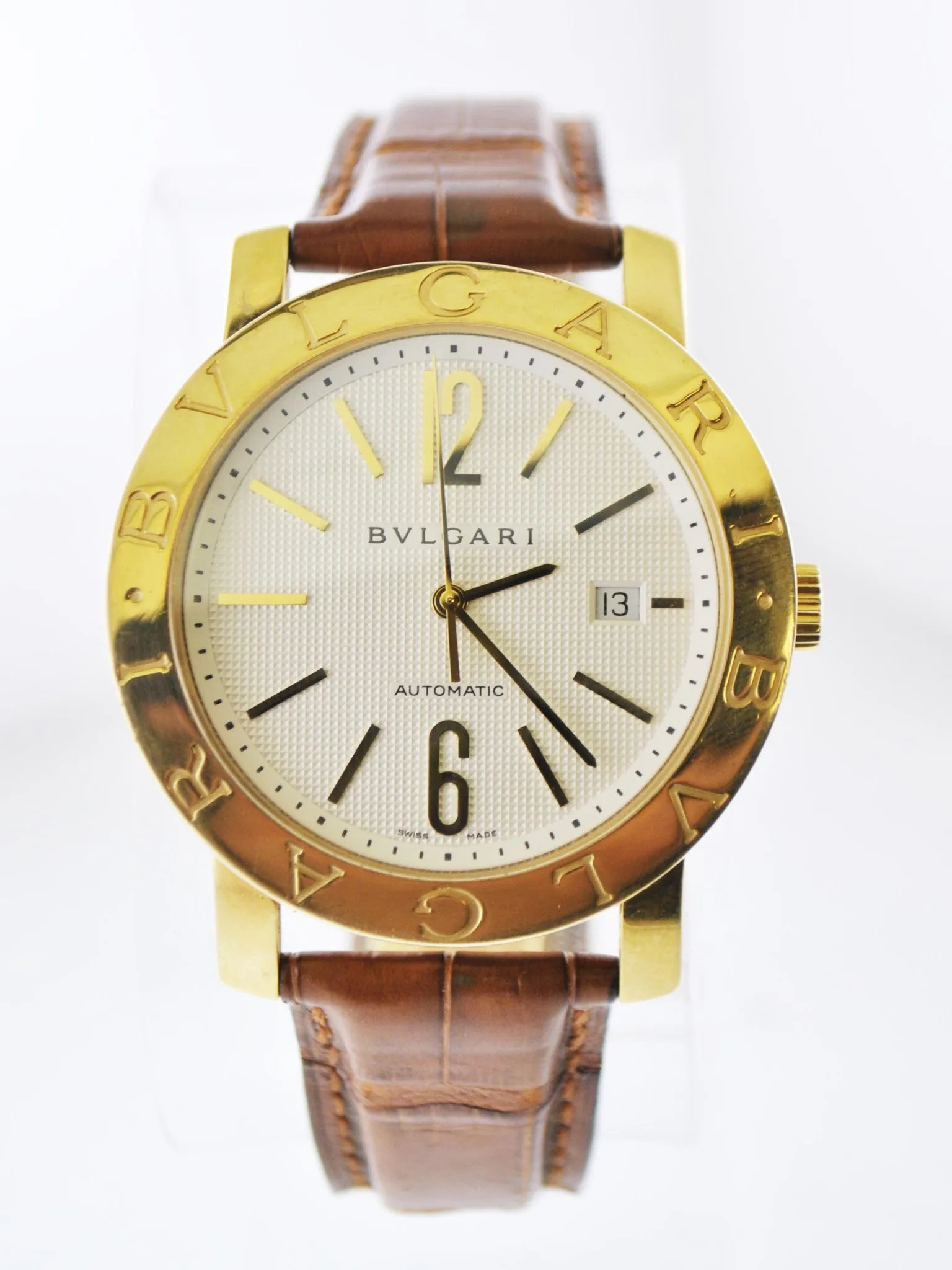 BVLGARI Jumbo Automatic 18K Yellow Gold Round Brand New Watch - $40K APR w/ COA!
