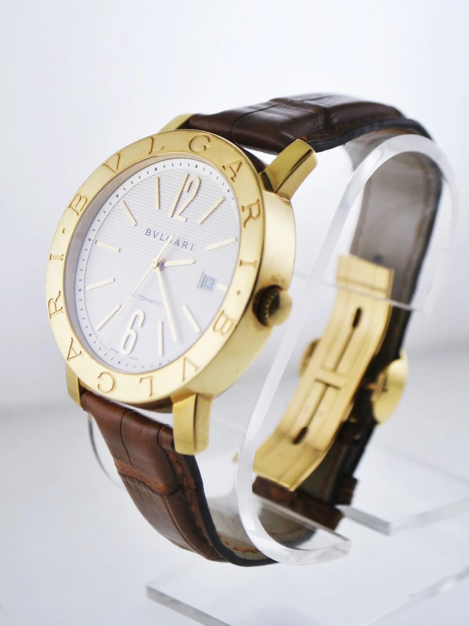 BVLGARI Jumbo Automatic 18K Yellow Gold Round Brand New Watch - $40K APR w/ COA!