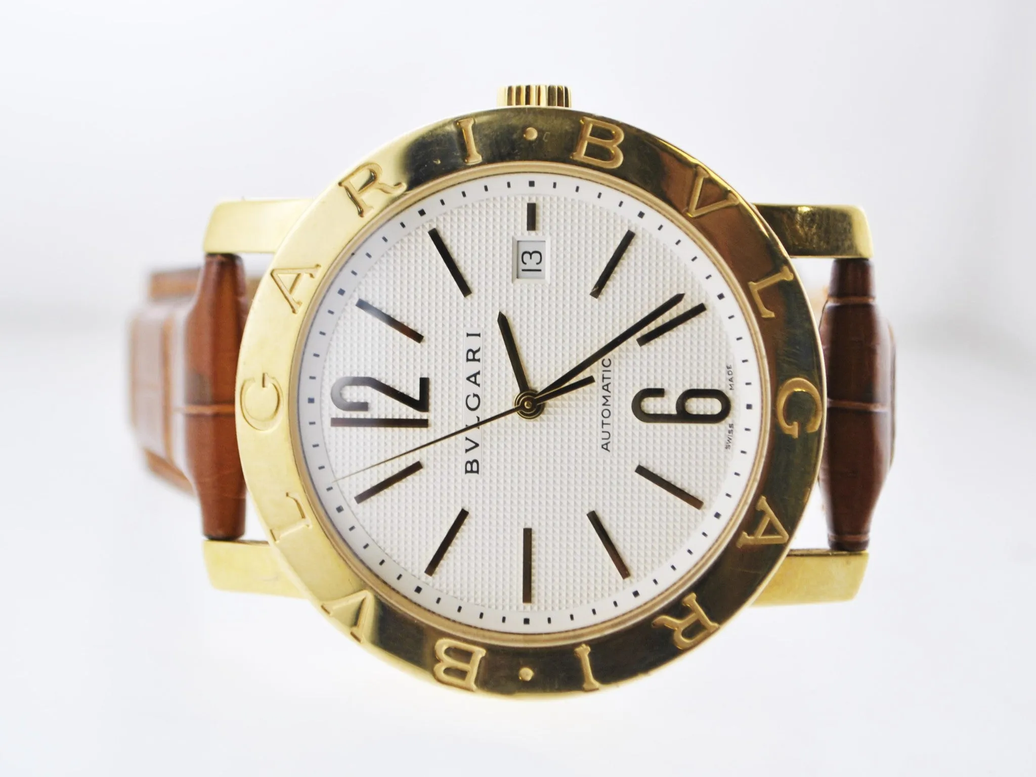 BVLGARI Jumbo Automatic 18K Yellow Gold Round Brand New Watch - $40K APR w/ COA!