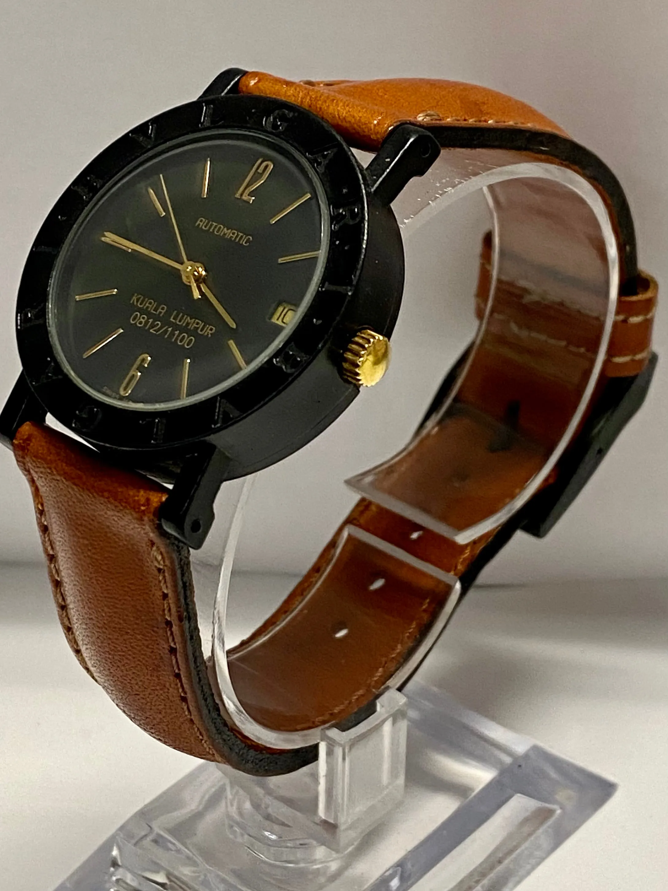 BVLGARI Kuala Lumpur #812/1100 Date Black Plastic Men's Watch - $10K APR w/ CoA!