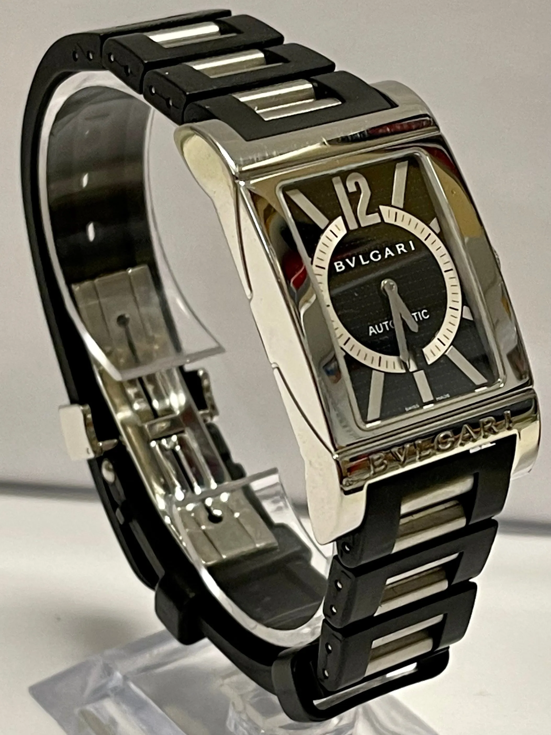 BVLGARI Rettangolo Automatic Ladies SS Watch with Date Feature - $7K APR w/ CoA!