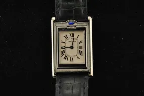 Cartier Basculante Reverso Style Lady's Stainless Steel Wristwatch with White Dial - $10K VALUE
