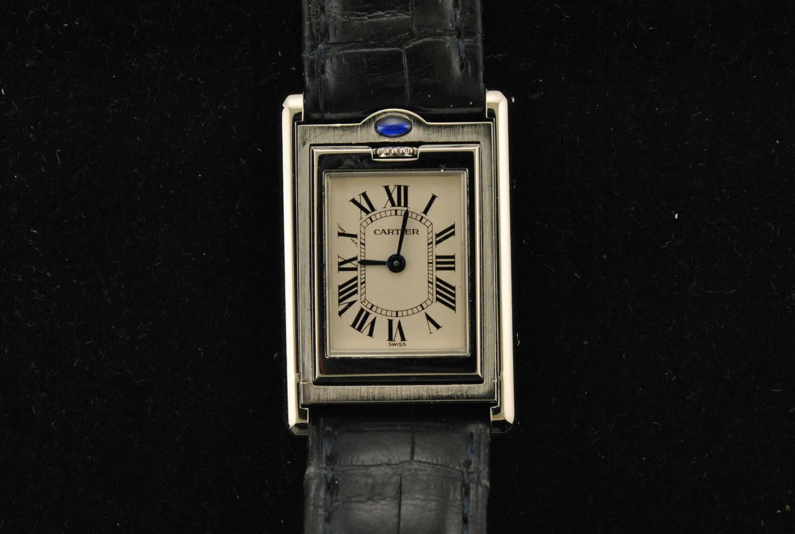 Cartier Basculante Reverso Style Lady's Stainless Steel Wristwatch with White Dial - $10K VALUE