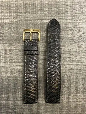 CARTIER Black Padded Lizard Leather Watch Strap  - $600 APR VALUE w/ CoA! ✓