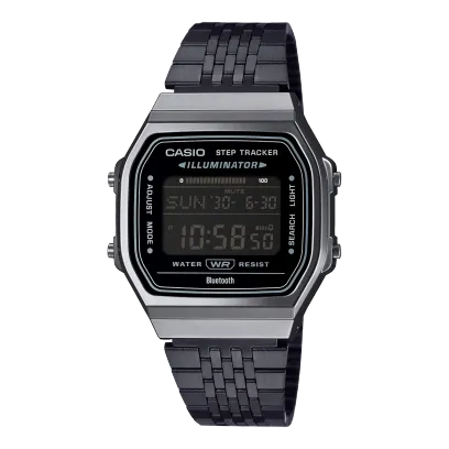 Casio Vintage Men's Bluetooth Watch Digital Dial with Black Stainless Steel Band, ABL-100WEGG-1BDF