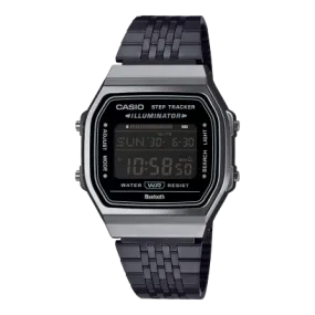 Casio Vintage Men's Bluetooth Watch Digital Dial with Black Stainless Steel Band, ABL-100WEGG-1BDF