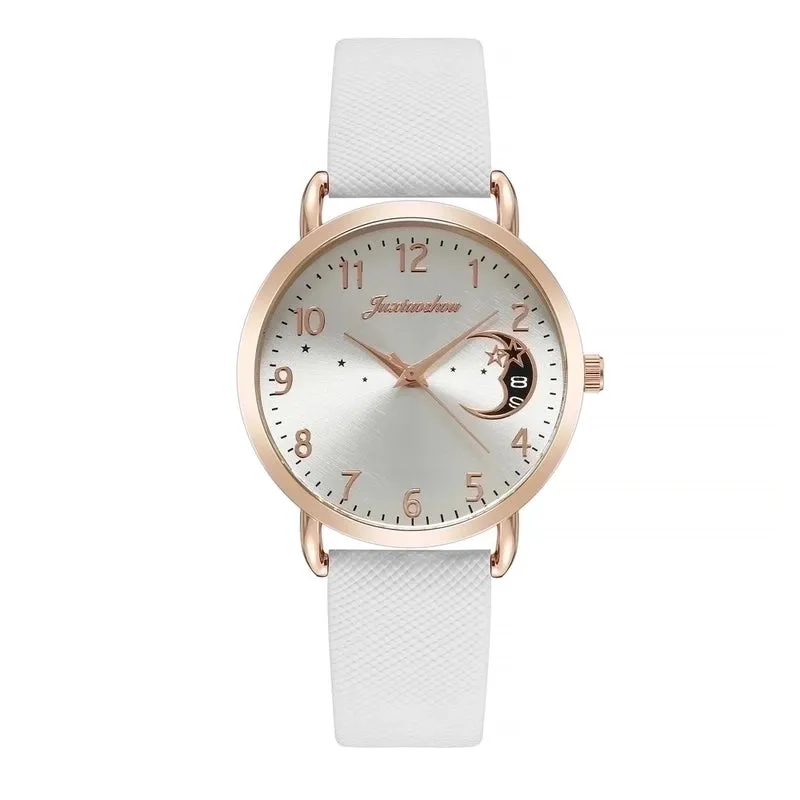 Casual Elegant Star Moon Buckle Quartz Women's Watches