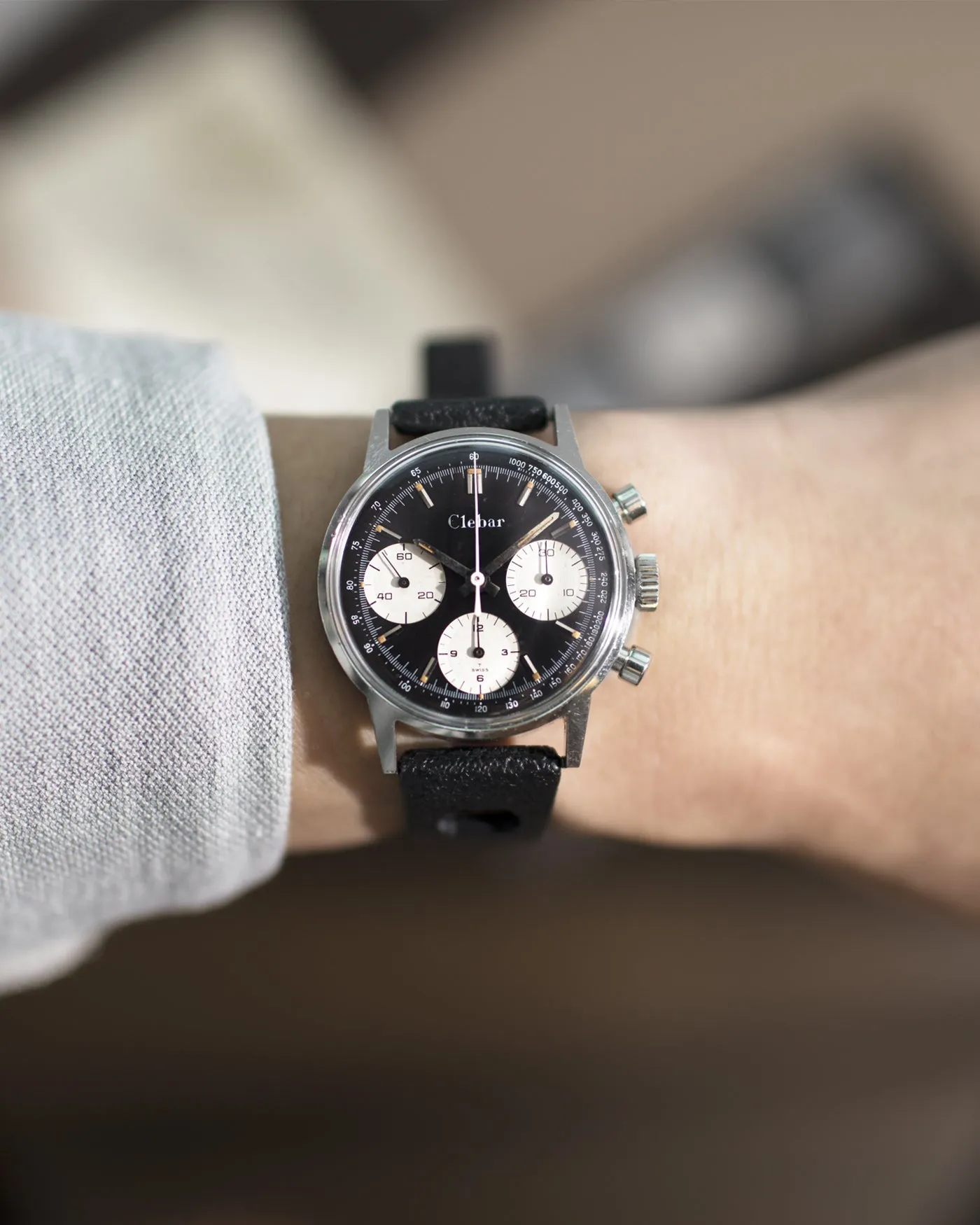 Clebar Reverse Panda Chronograph 'Poor Man's Heuer'