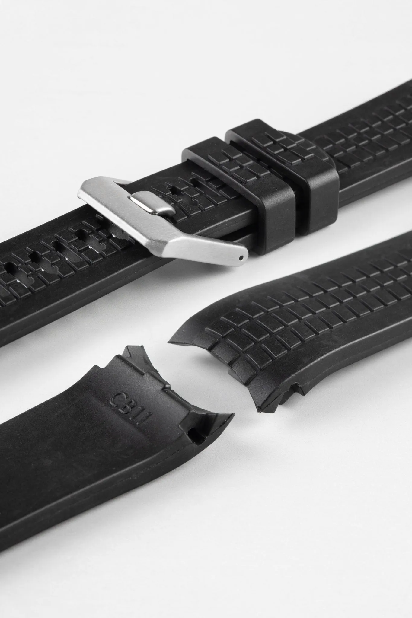 CRAFTER BLUE CB11 'Aquanaut' Rubber Watch Strap for Seiko 5 Sports Series – BLACK