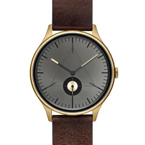 Cronometrics Stainless Steel Analog Dark Brown Band Watch - CM01WL14