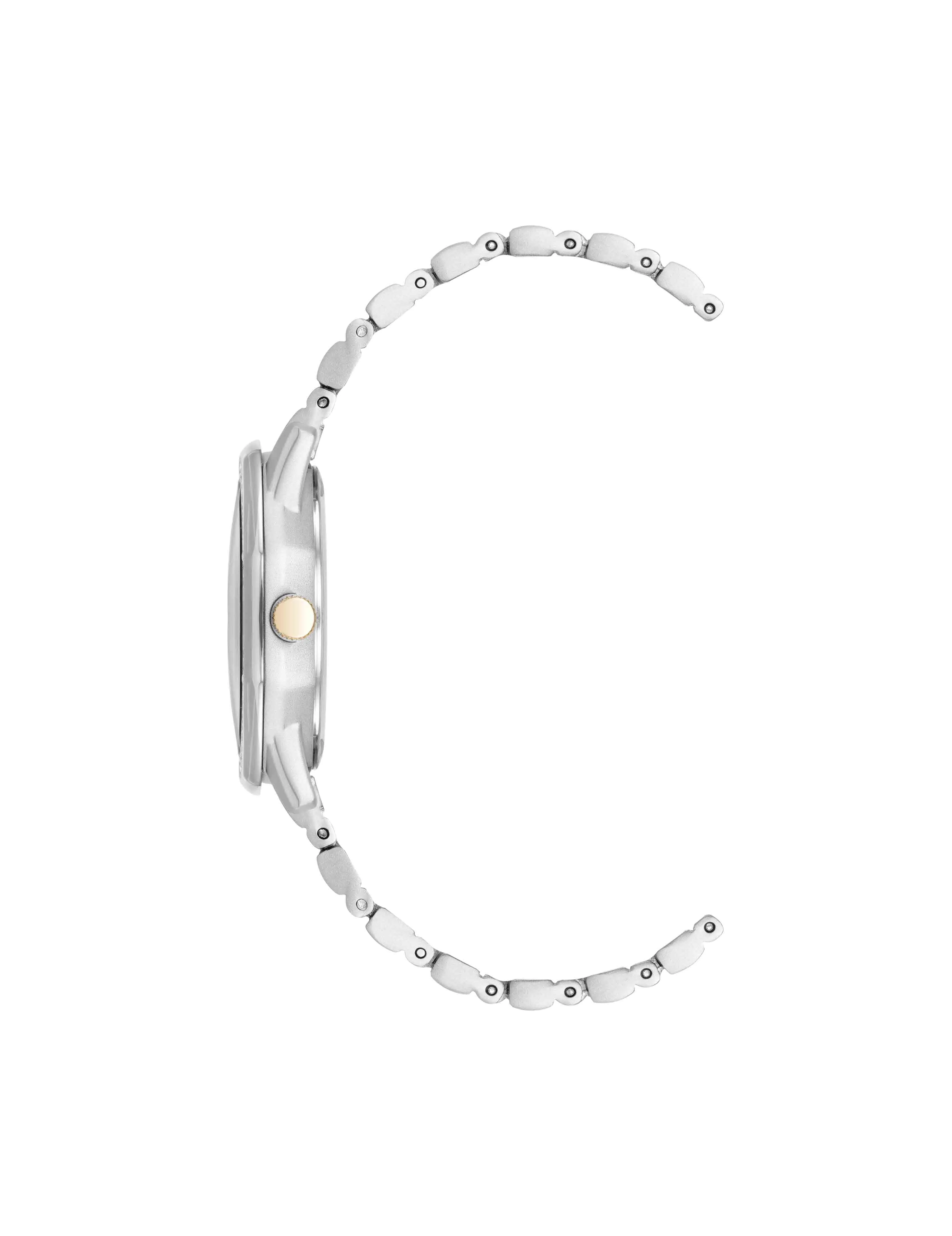 Crystal Accented Octagonal Case Watch