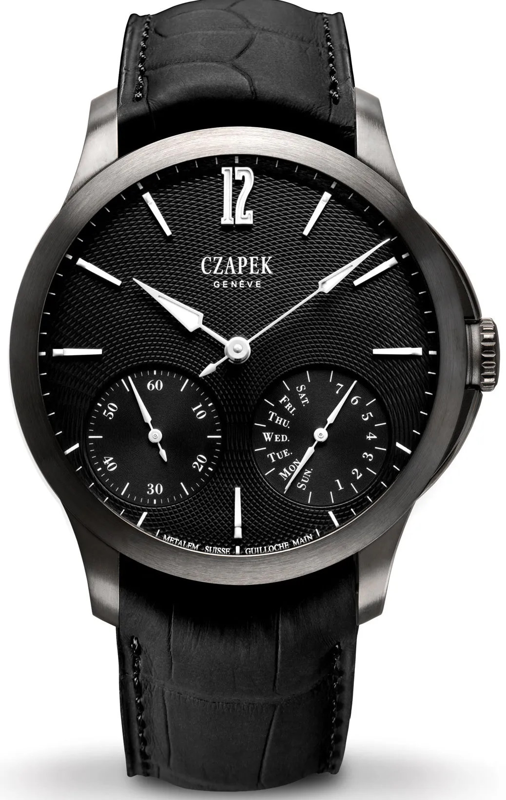 CZP Watch Quai des Bergues Guilloche Ricochet Titanium Black Prince Limited Edition