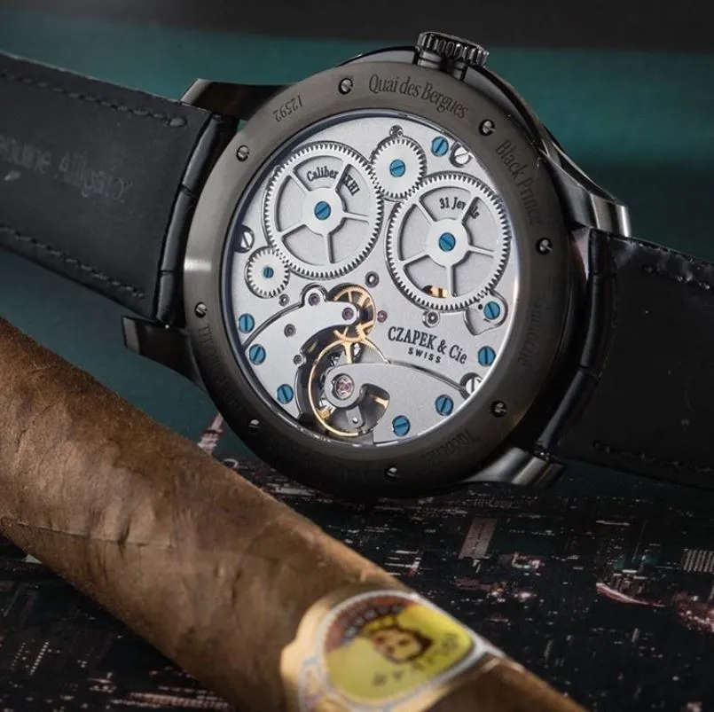 CZP Watch Quai des Bergues Guilloche Ricochet Titanium Black Prince Limited Edition