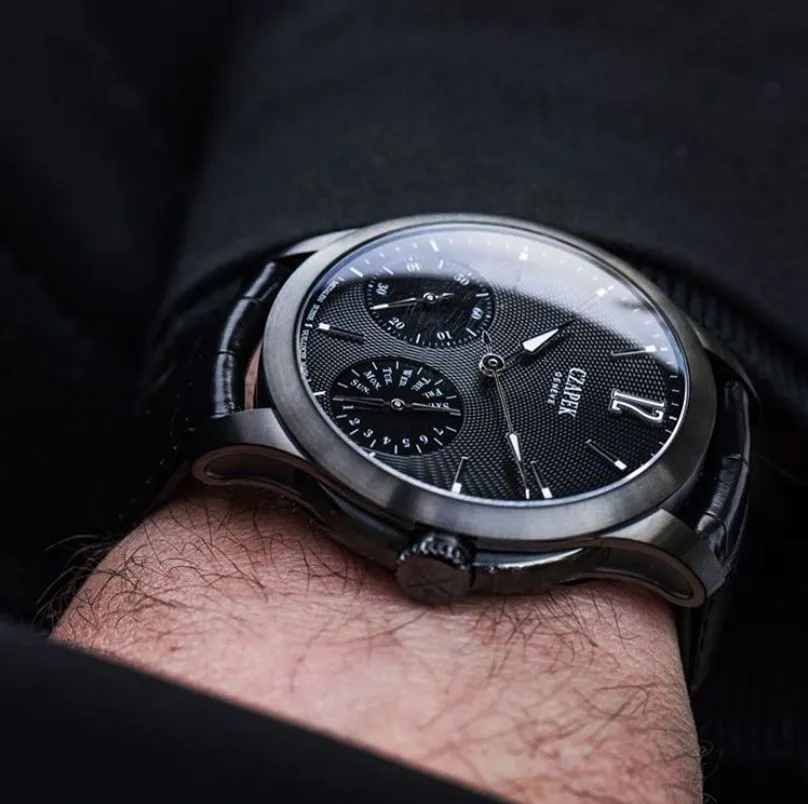 CZP Watch Quai des Bergues Guilloche Ricochet Titanium Black Prince Limited Edition