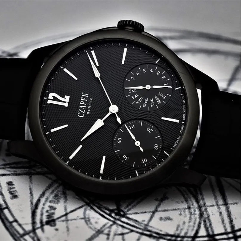 CZP Watch Quai des Bergues Guilloche Ricochet Titanium Black Prince Limited Edition