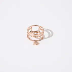 DIANE KORDAS | TRIPLE COSMOS EXPLOSION STAR CHARM DIAMOND RING