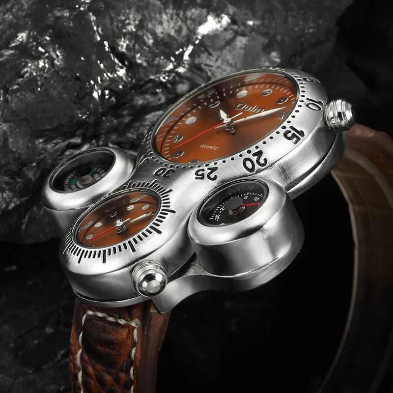 Dual time zone, multi-function compass watch W22HP81149