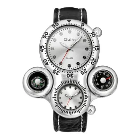 Dual time zone, multi-function compass watch W22HP81149