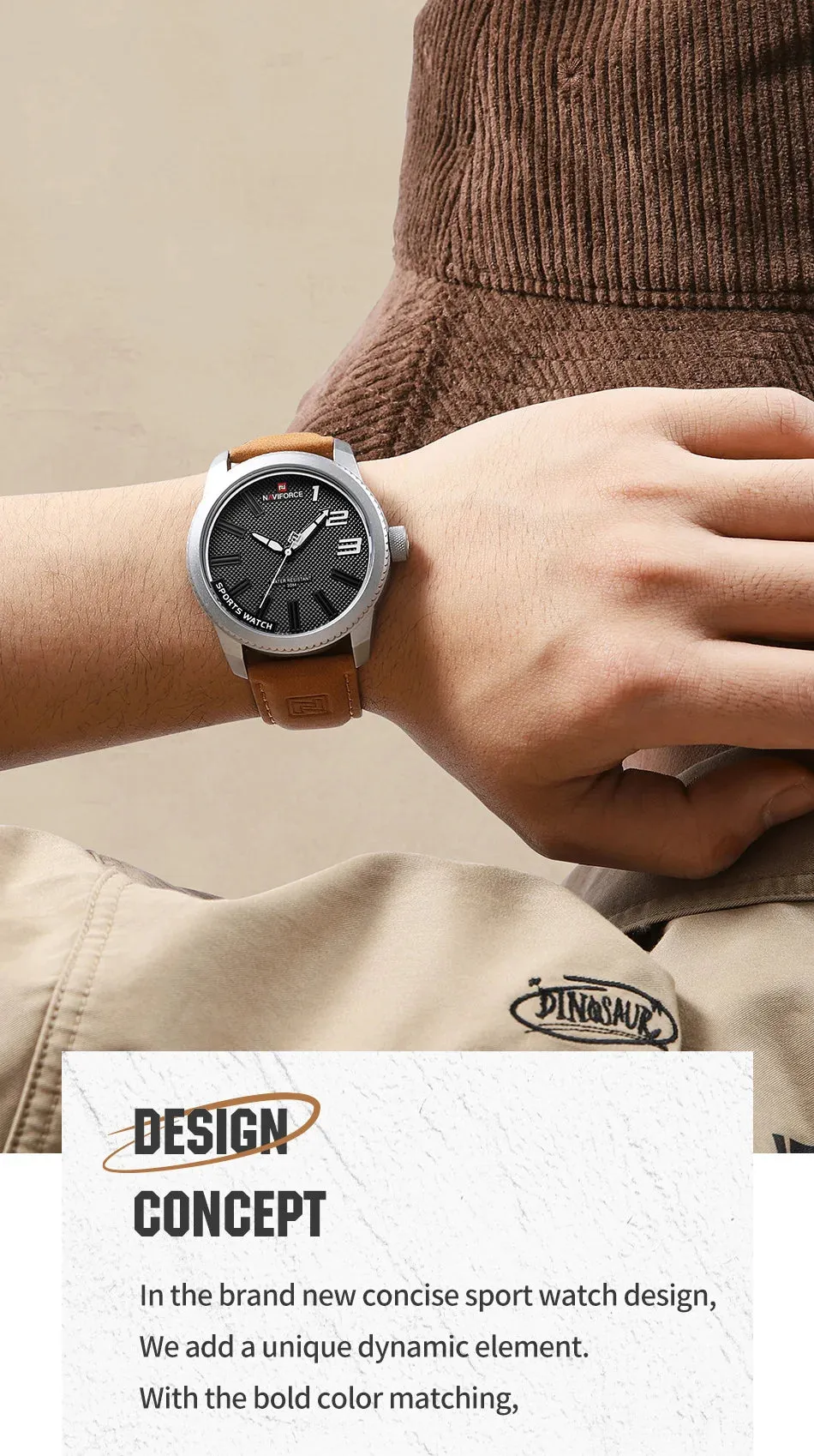 Fashion Brand New Style Men Quartz Watch Waterproof Wristwatch