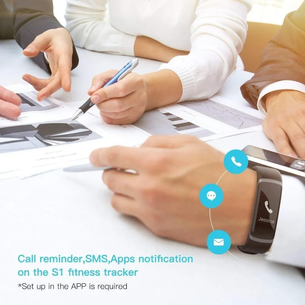 Fitness Tracker Watch Monitor Blood Pressure & Heart Rate