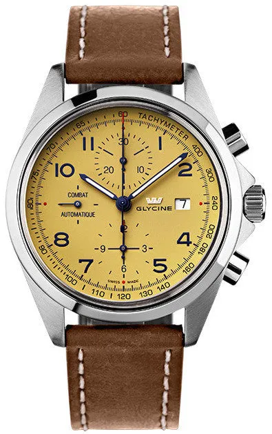 Glycine Watch Combat Chronograph Cream