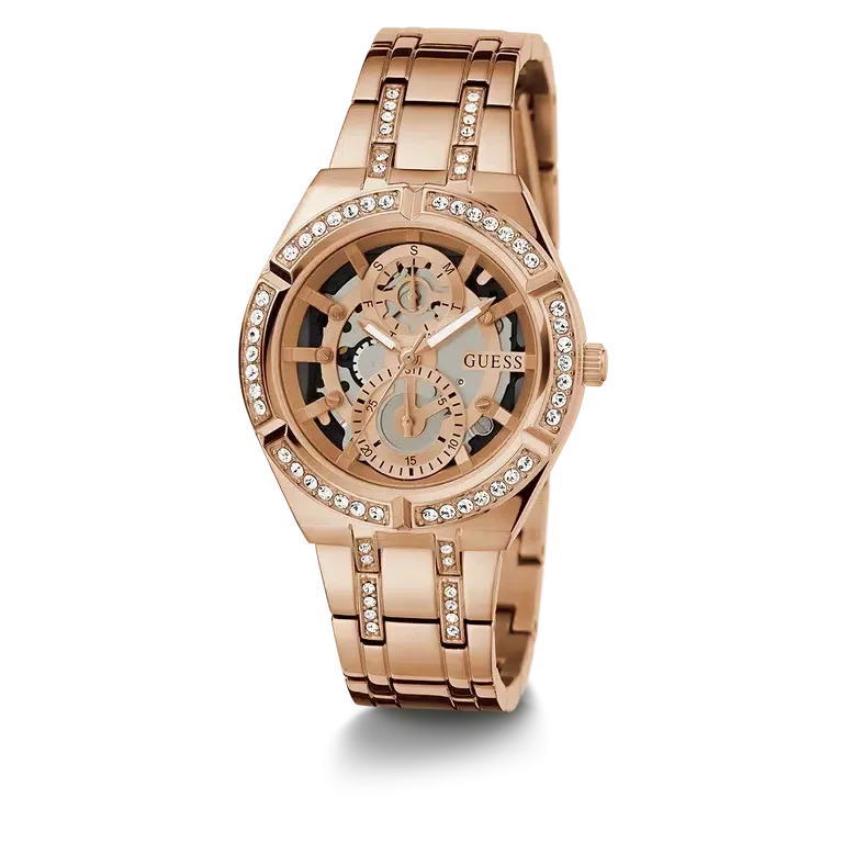 Guess Ladies Rose Gold Tone Multi-function Watch GW0604L3
