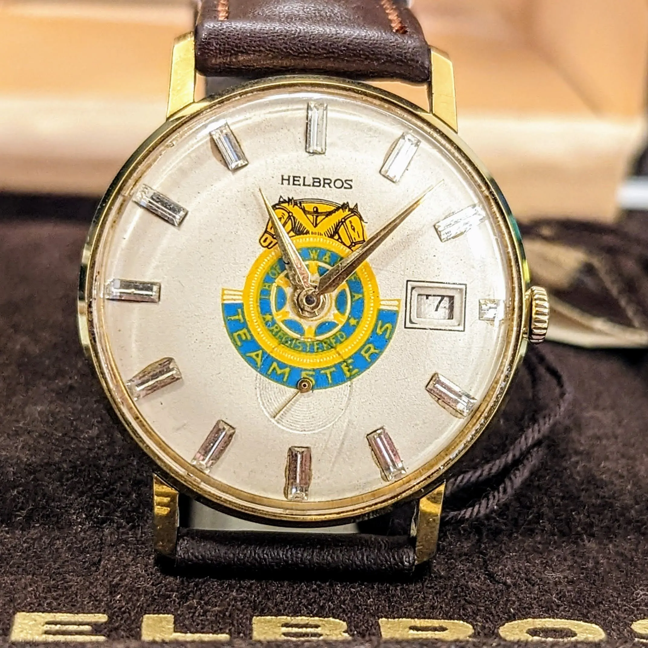 HELBROS International Brotherhood of Teamster Watch Manual Wristwatch - In BOX!