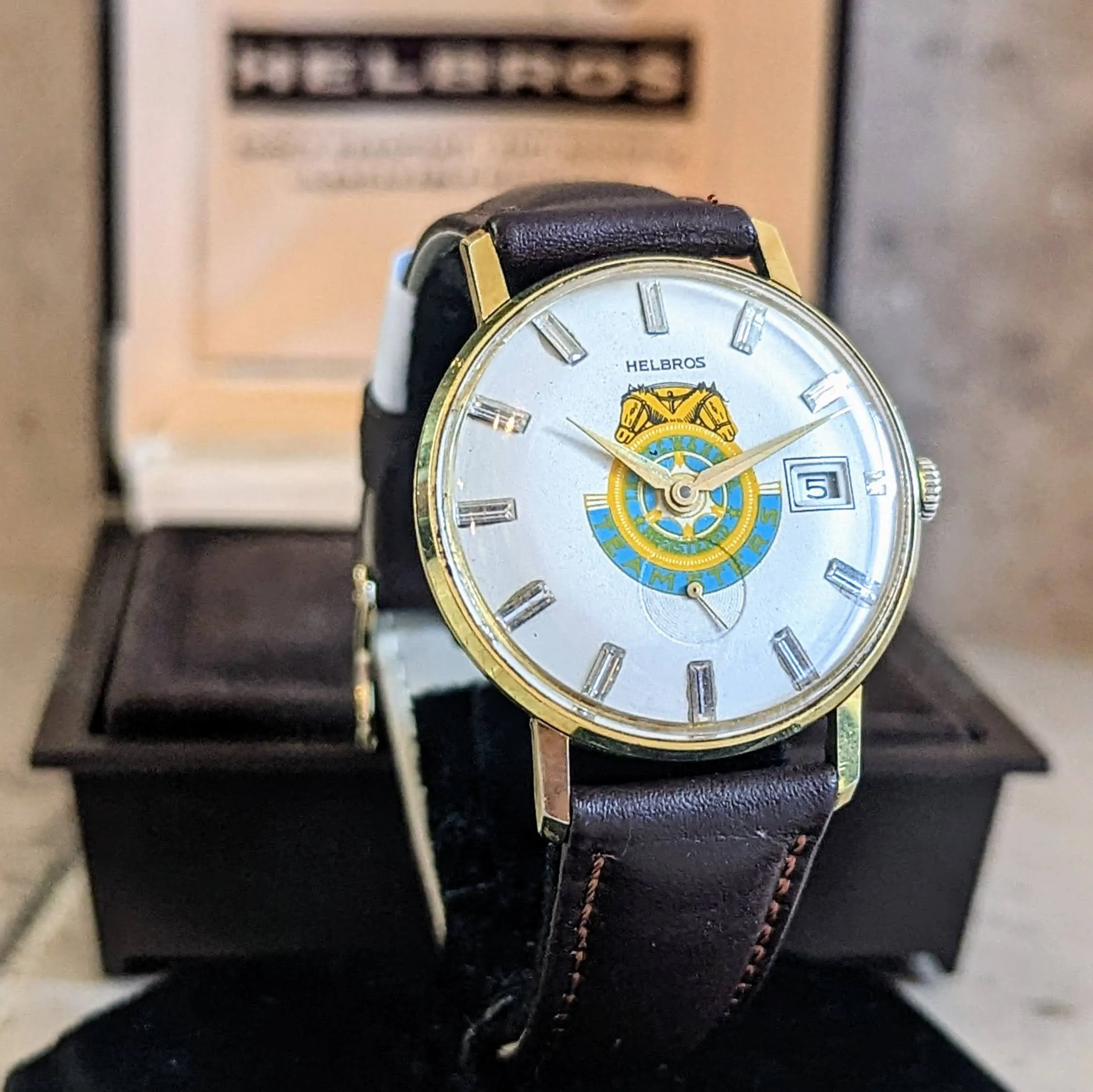 HELBROS International Brotherhood of Teamster Watch Manual Wristwatch - In BOX!