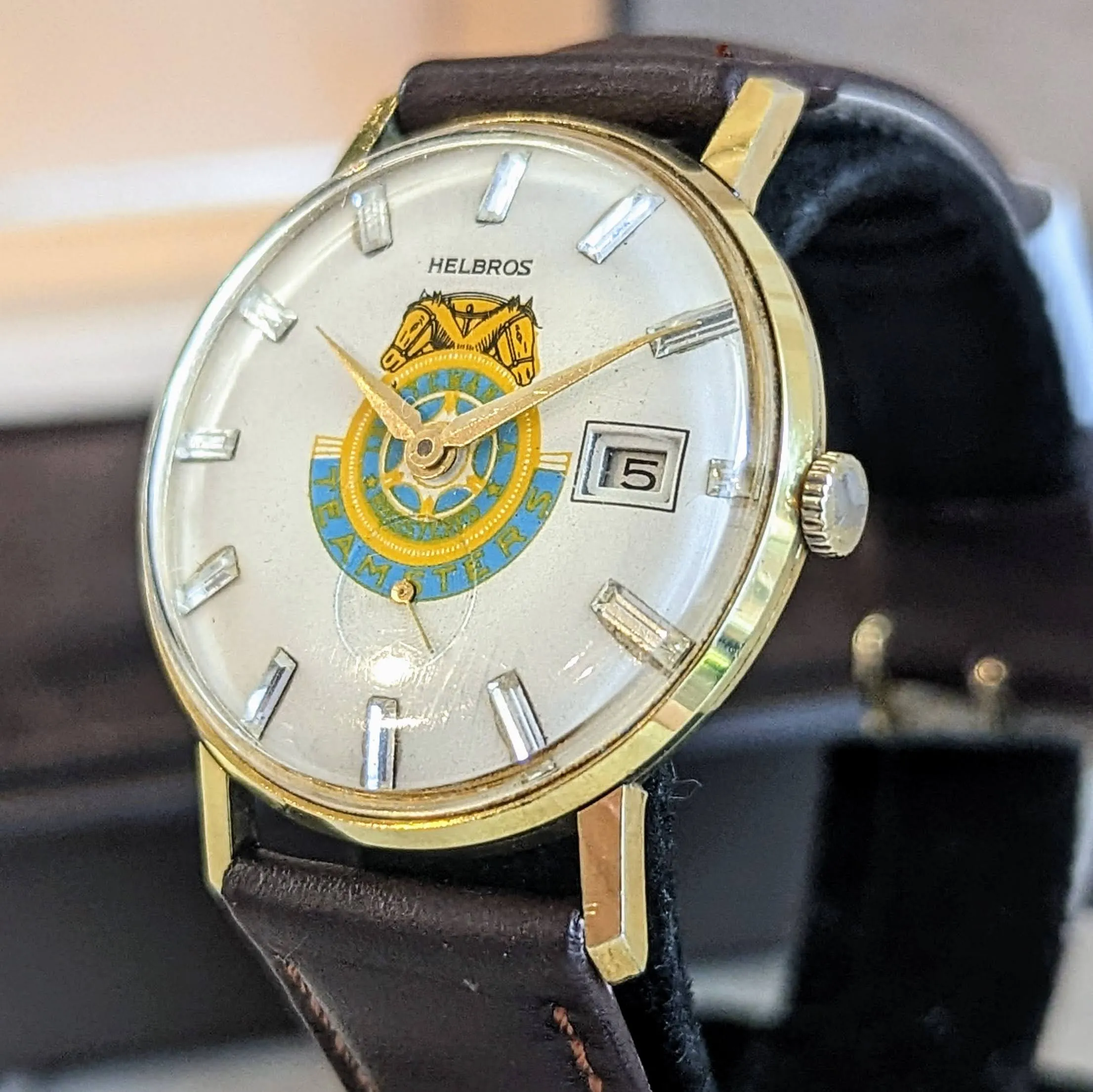 HELBROS International Brotherhood of Teamster Watch Manual Wristwatch - In BOX!