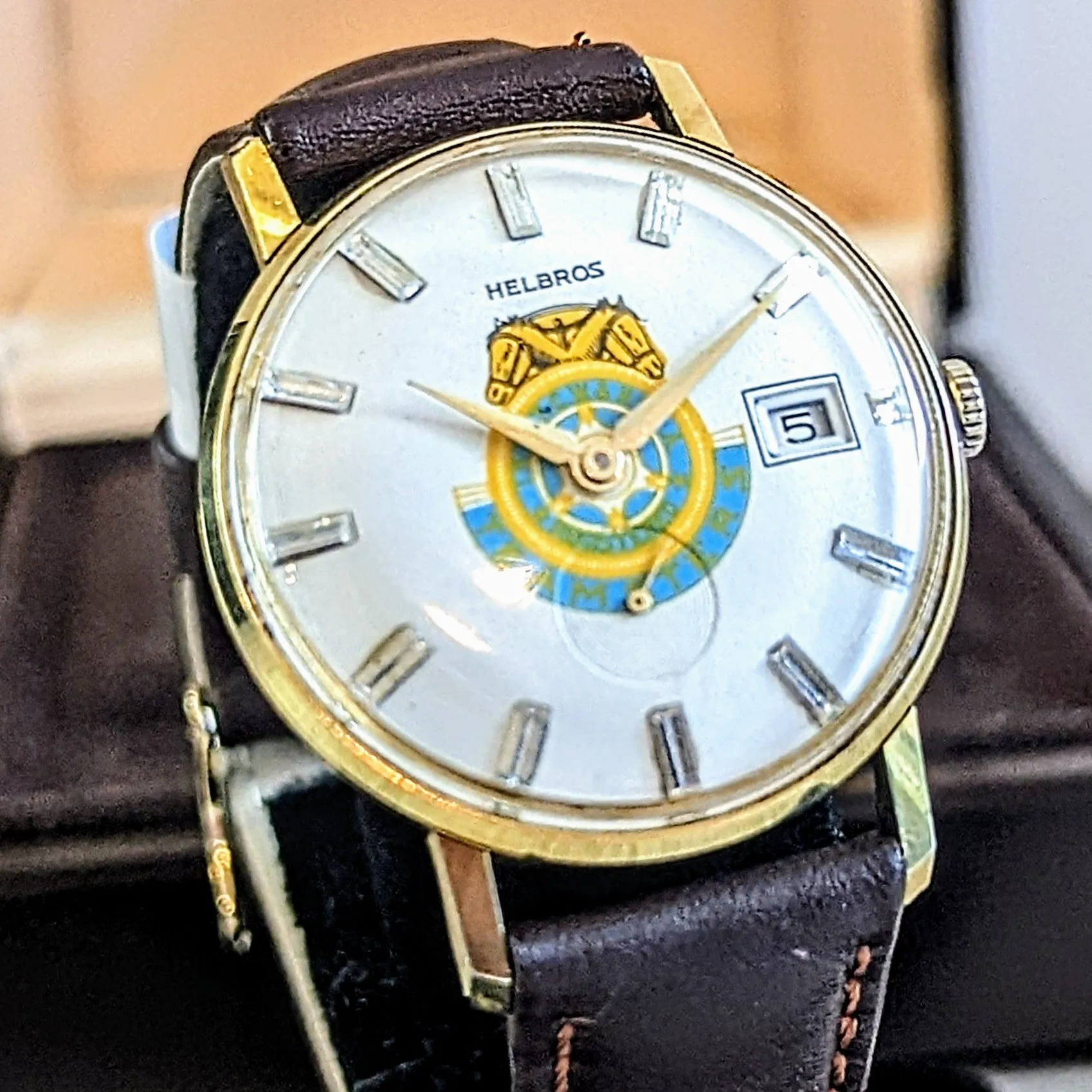 HELBROS International Brotherhood of Teamster Watch Manual Wristwatch - In BOX!
